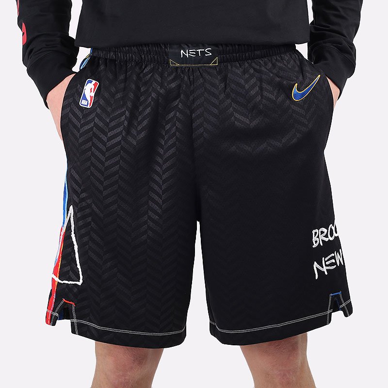 мужские черные шорты  Nike Brooklyn Nets City Edition 2020 NBA Swingman Short CN1964-010 - цена, описание, фото 2